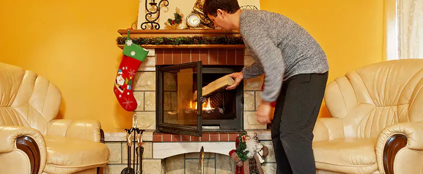 Rusted Metal Fireplace Restoration in Peachtree City, Georgia
